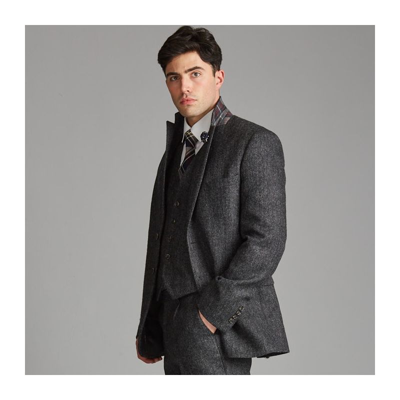 The Cairngorm Highland Jacket in Charcoal Grey Tweed