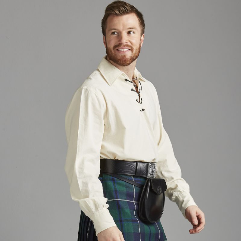 Jacobite shirt 100% cotton in ecru