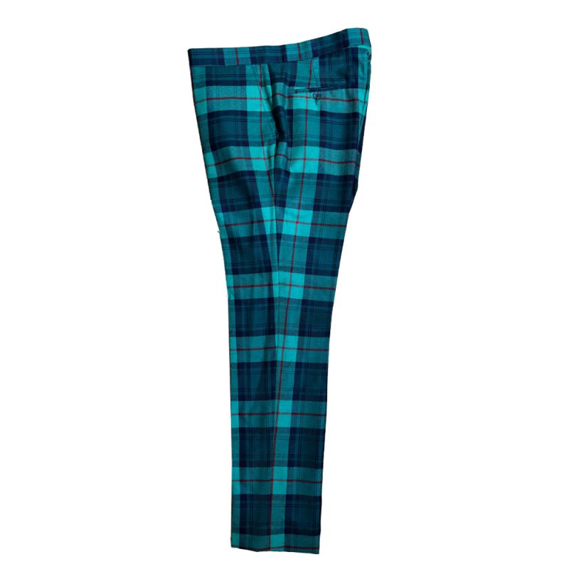 Straight Waistband Trousers in Cranston Modern Tartan