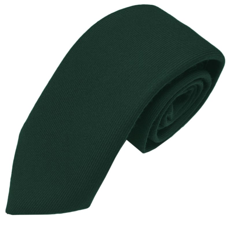 Green Ancient plain wool tie to tone with kilt