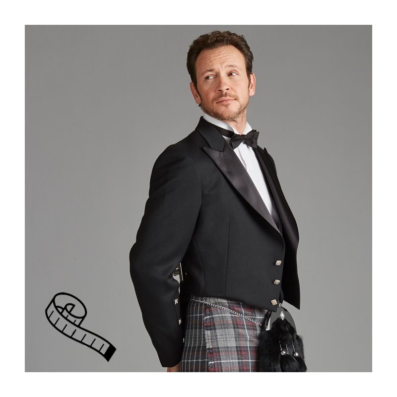 The Kinloch Anderson Coatee and Vest in Black Barathea Special Order