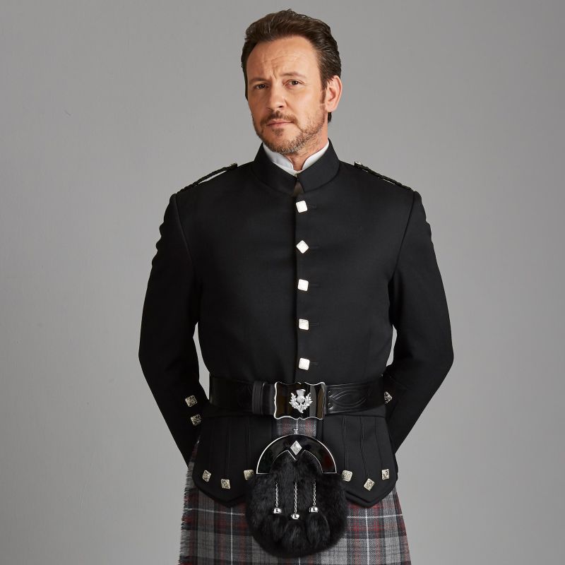 Kenmore Doublet in Black Barathea