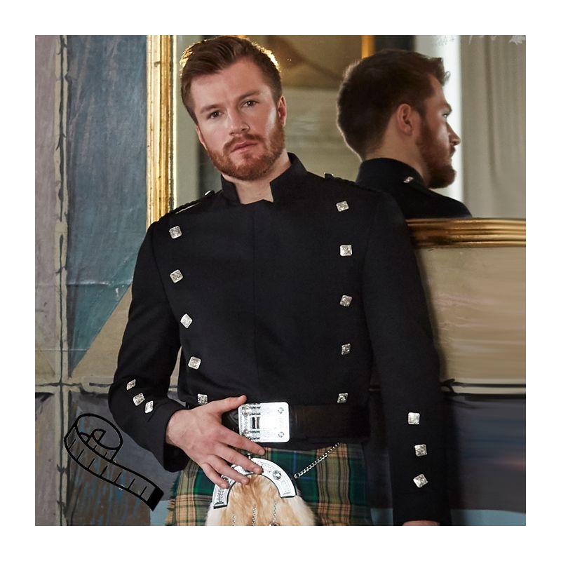 Montrose Doublet in Black Barathea Made to Order