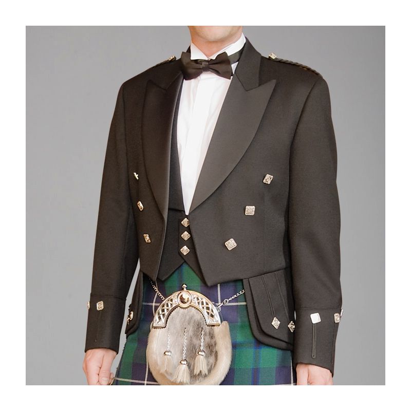 Regulation Doublet and Vest in Black Barathea
