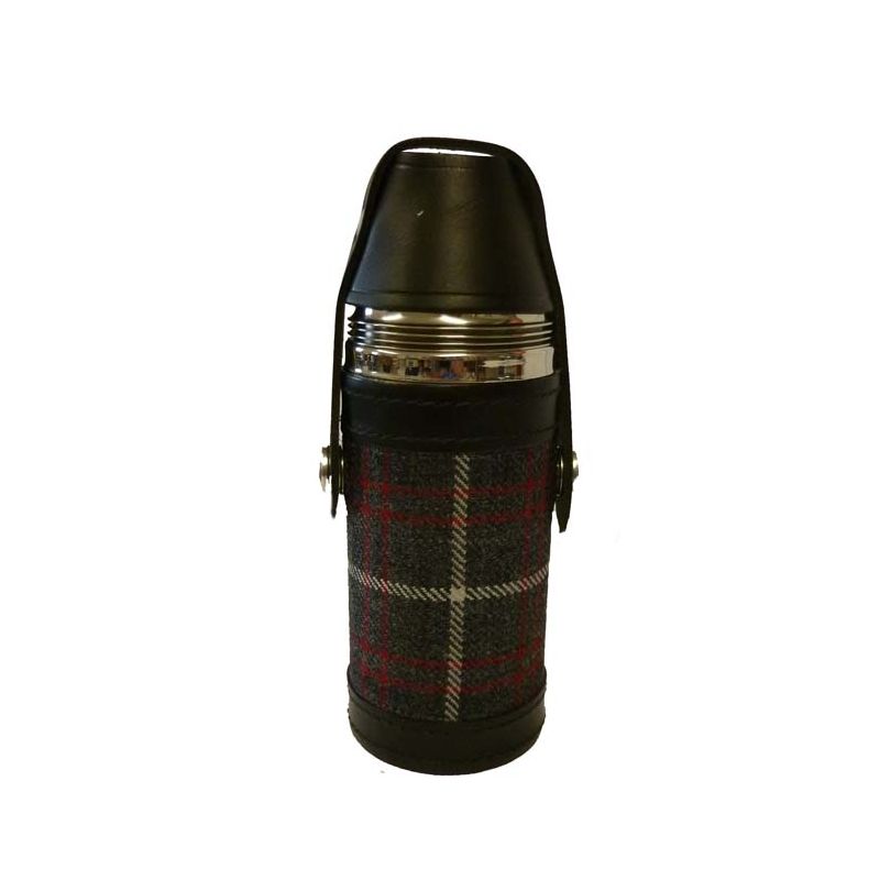 Hunting Flask with cups in Kinloch Anderson Castle Grey Tartan