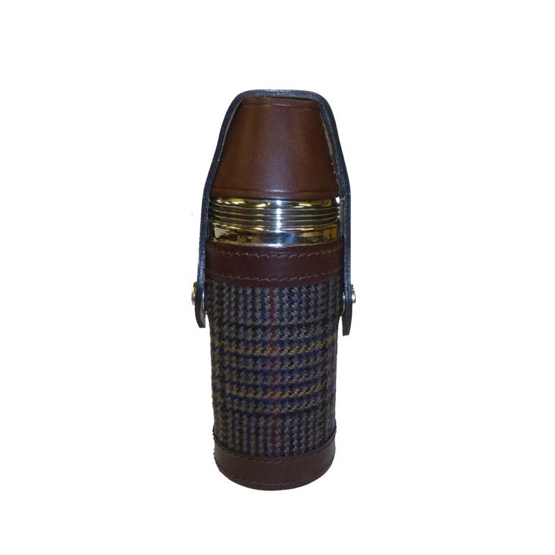 Kinloch Anderson Glen Check Hunting Flask with cups
