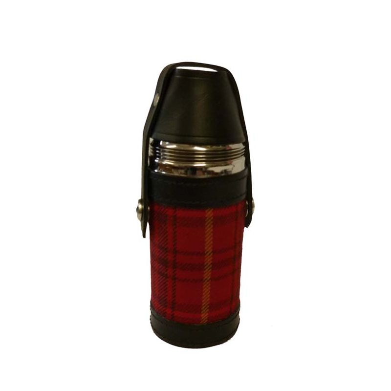 Hunting Flask with cups in Kinloch Anderson Rowanberry Tartan