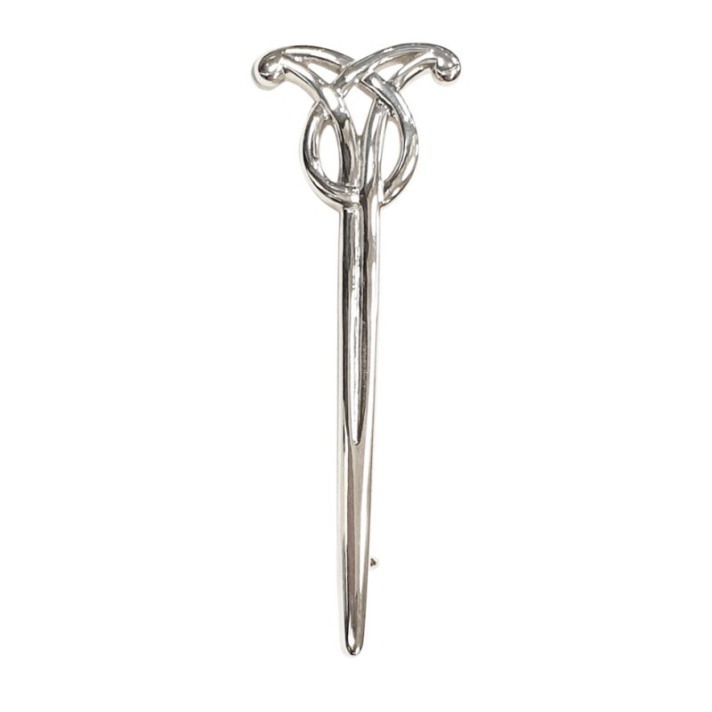Celtic Flourish Kilt Pin in Hallmarked Sterling Silver by Hamilton and Inches