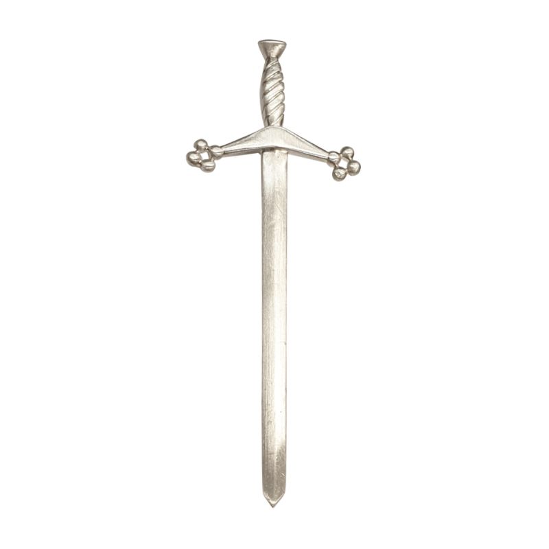 Sword Kilt Pin in Hallmarked Sterling Silver with Antique Finish