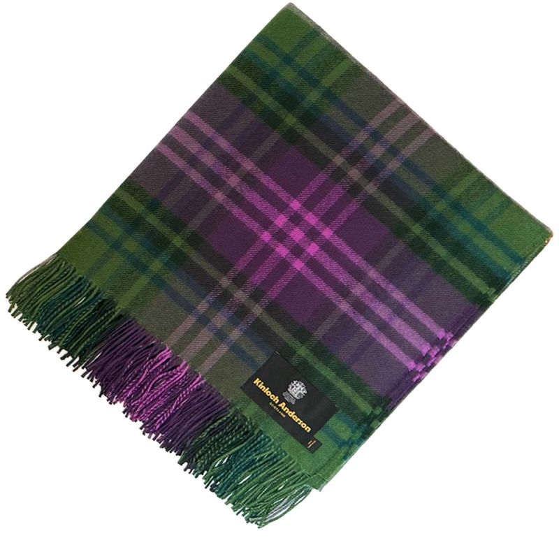 Lambswool Throw in Kinloch Anderson Heather Tartan