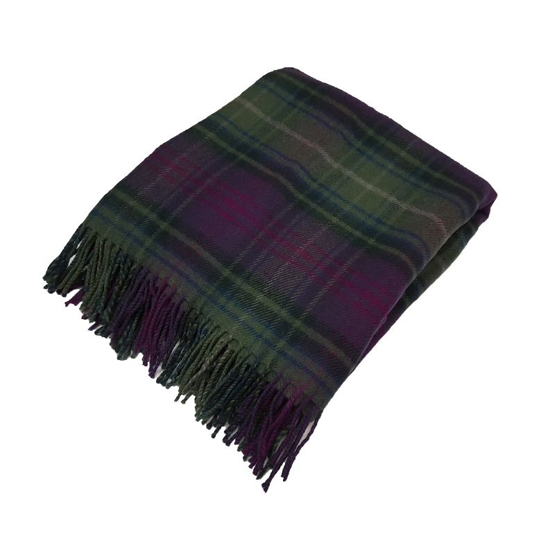 Lambswool Throw in Kinloch Anderson Heather Tartan