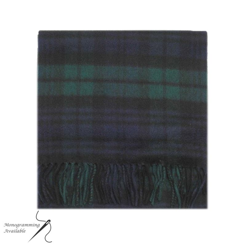 Lambswool Scarf in Black Watch Tartan