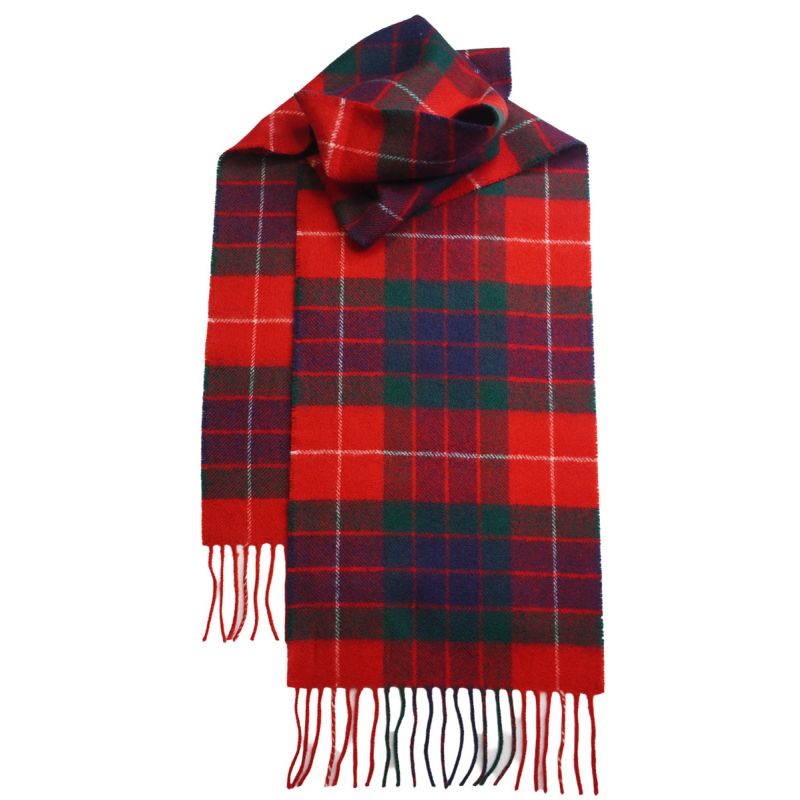 Fraser Red Lambswool Tartan Scarf