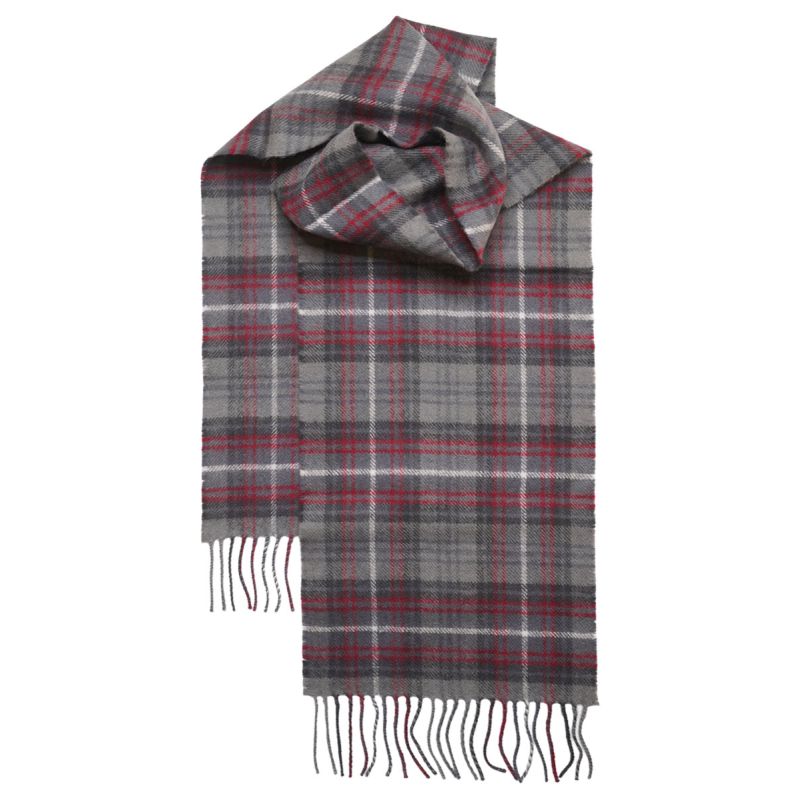 Kinloch Anderson Castle Grey Lambswool Tartan Scarf