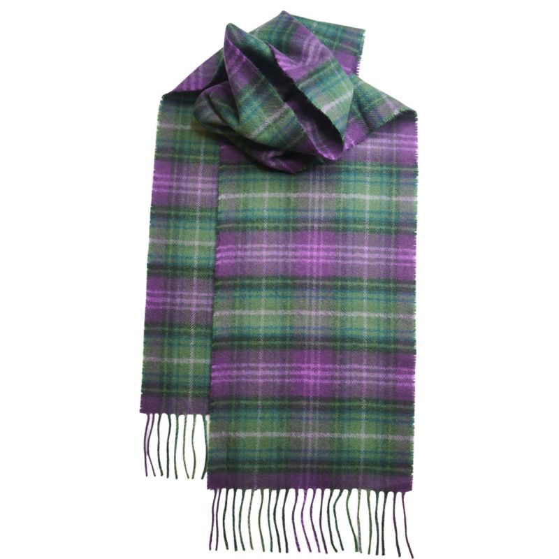 Kinloch Anderson Heather Lambswool Tartan Scarf
