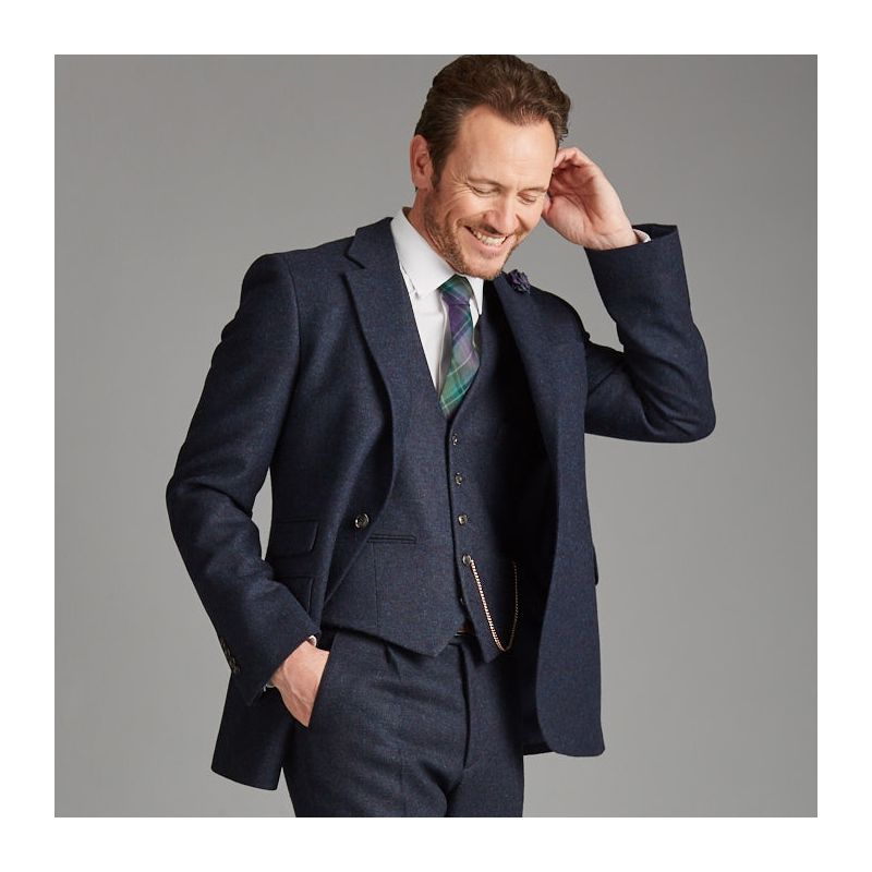 1868 Collection Cairngorm Highland Tweed Jacket in Midnight Ocean