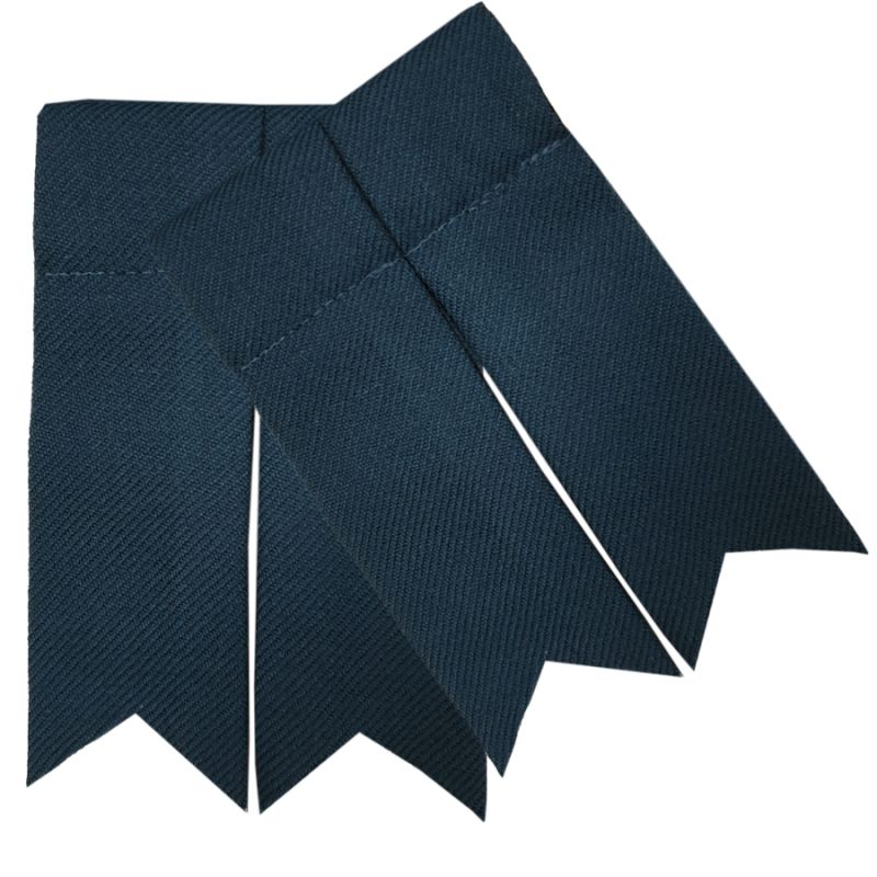 Blue Muted Garter Flashes to tone with kilt