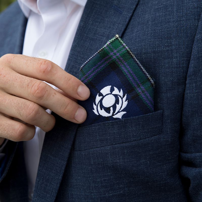 Scottish Rugby Tartan Pocket Square
