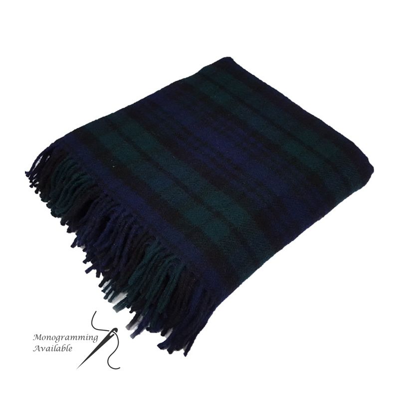 Pure New Wool Rug in Black Watch Tartan