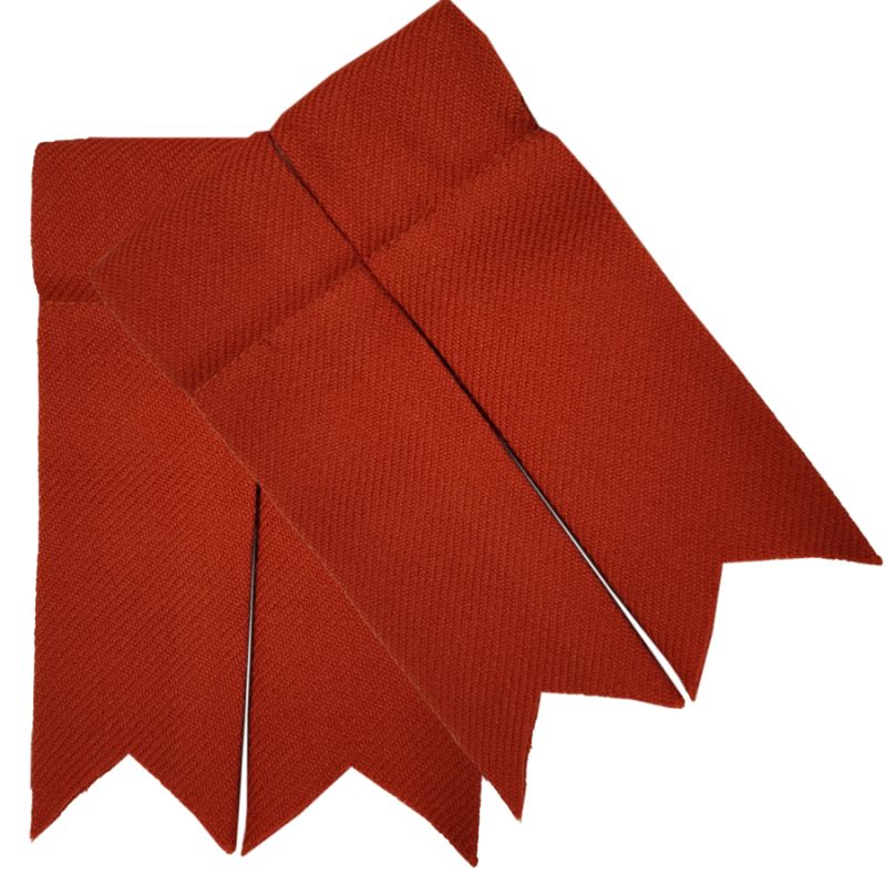 Ancient Red Garter Flashes to tone with kilt