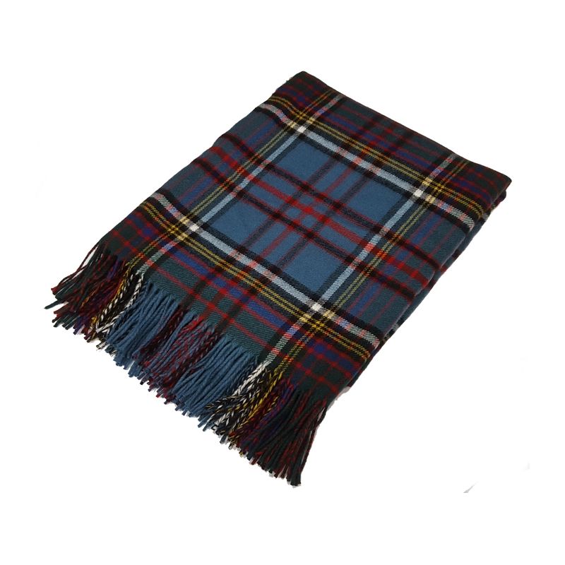 Lambswool throw rug in Anderson tartan