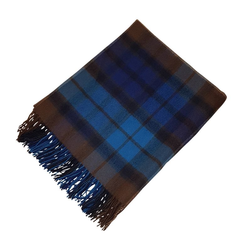 Lambswool throw blanket in Buchanan Blue Tartan