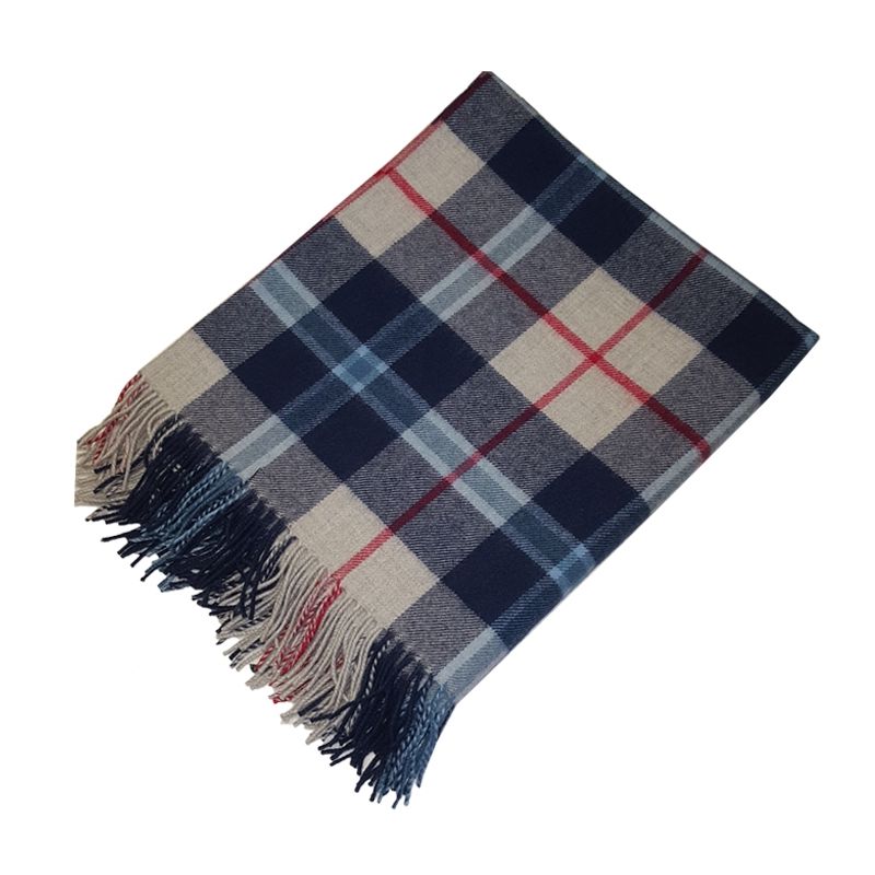 Lambswool throw in Douglas Grey Tartan 