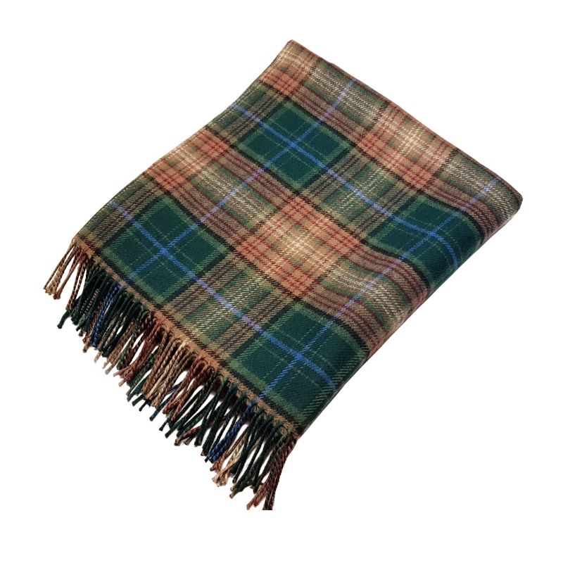 Lambswool Throw Rug in Kinloch Anderson 150th Anniversary Sundial Tartan