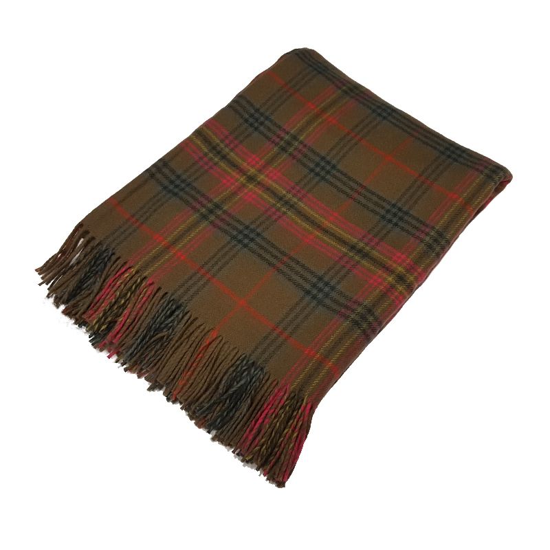 Lambswool throw in Kennedy Weathered Tartan