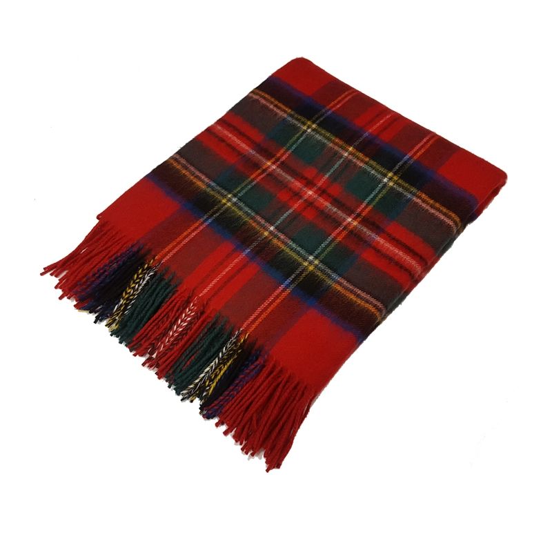 Lambswool Throw in Stewart Royal Tartan