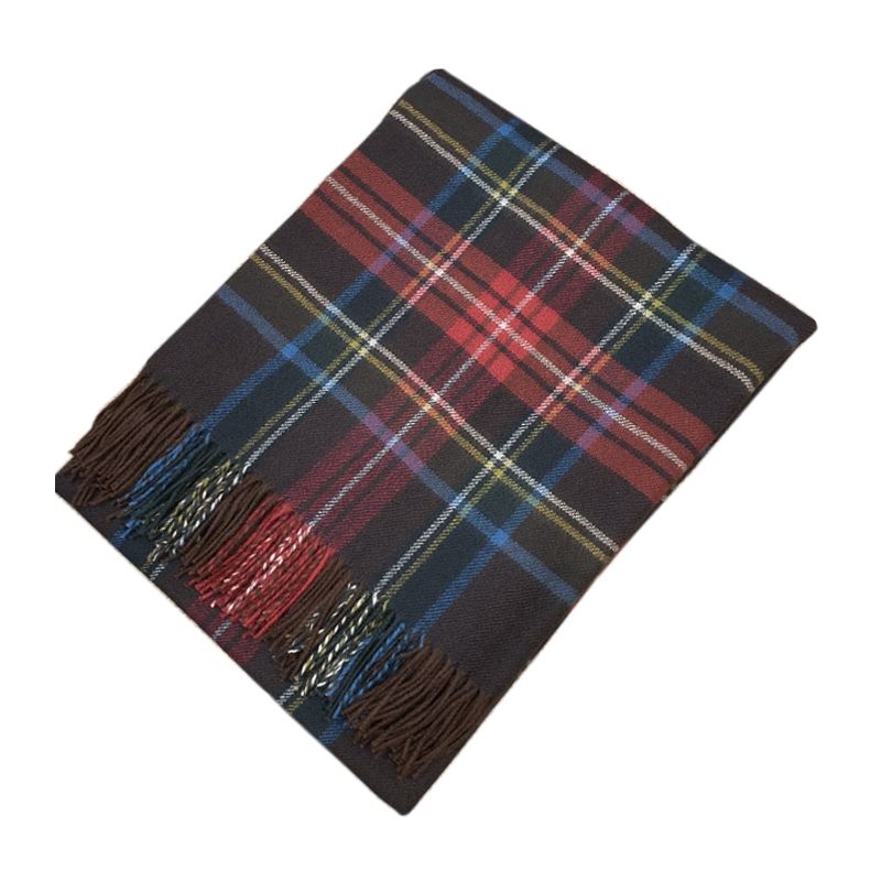 Lambswool Throw in Stewart Brown Tartan sett