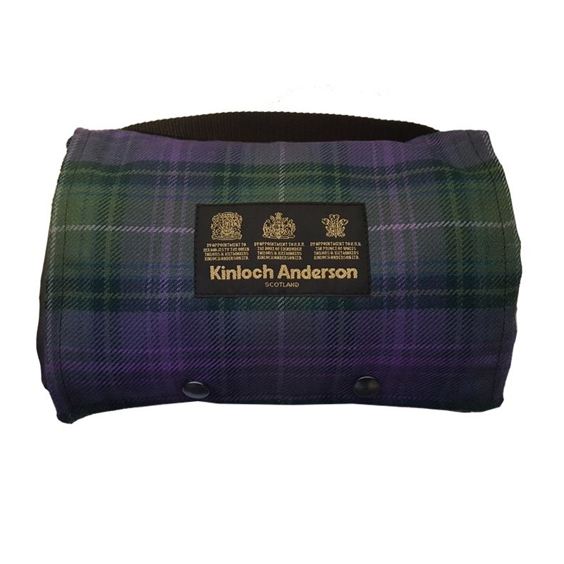 The Kinloch Anderson Picnic Rug - Kinloch Anderson Heather Tartan with Wax Waterproof Back