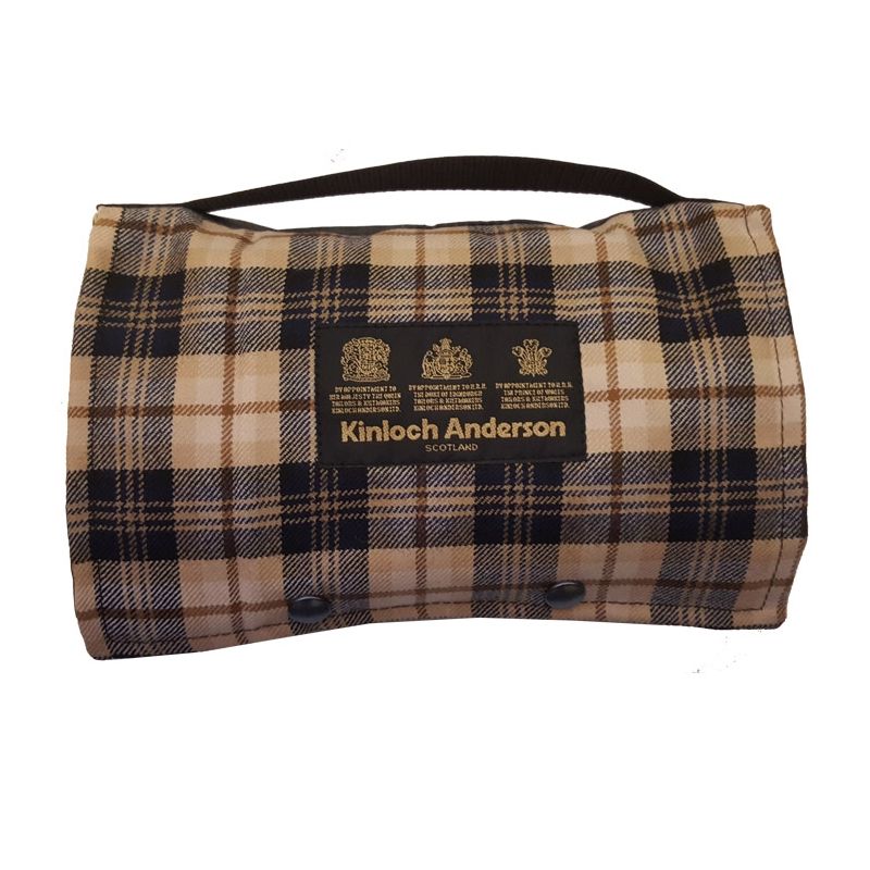The Kinloch Anderson Picnic Rug - Kinloch Anderson House Tartan with Wax Waterproof Back