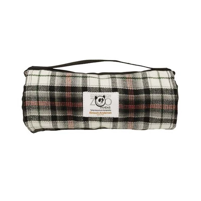 The Kinloch Anderson Picnic Rug in Panda Tartan RZSS with Wax Waterproof Backing