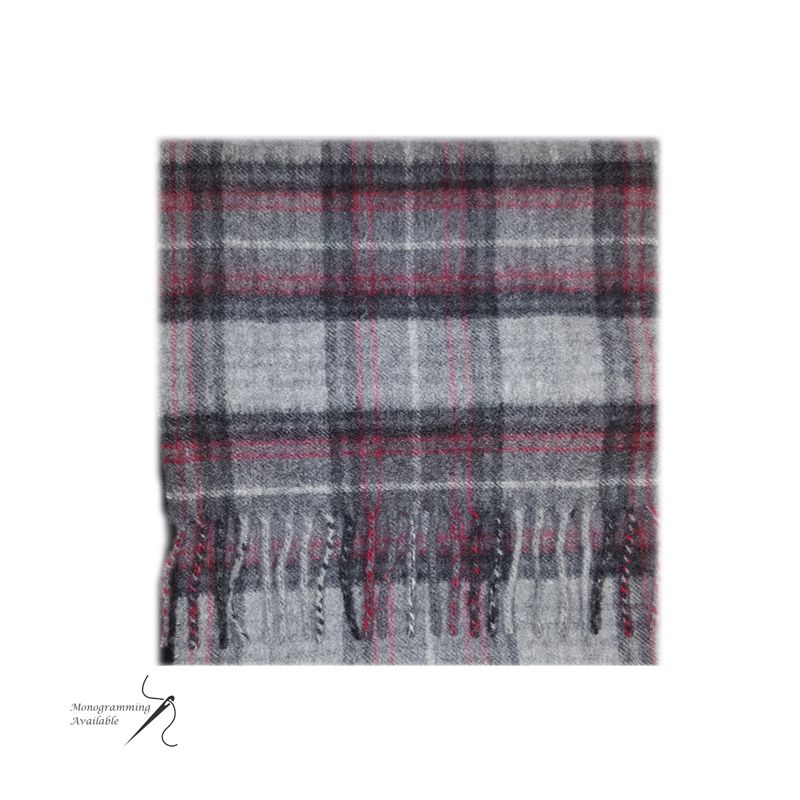 Cashmere Scarf in Kinloch Anderson Castle Grey Tartan