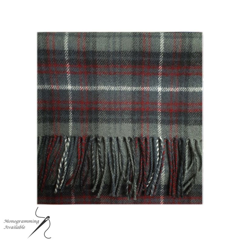 Lambswool Scarf in Kinloch Anderson Castle Grey Tartan
