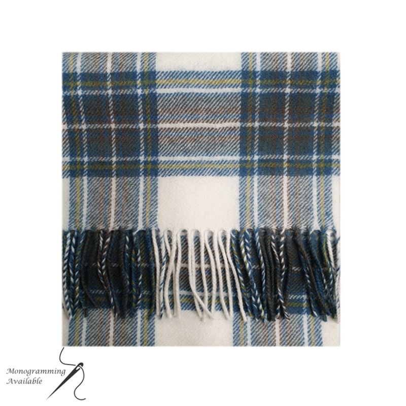Lambswool Scarf in Stewart Blue Dress Tartan