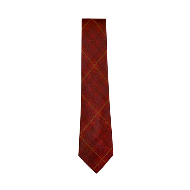 Silk Tie in Kinloch Anderson Rowanberry Tartan