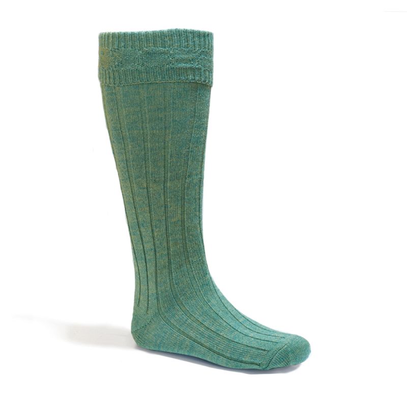 Lovat Green Kilt Hose with Celtic ToP