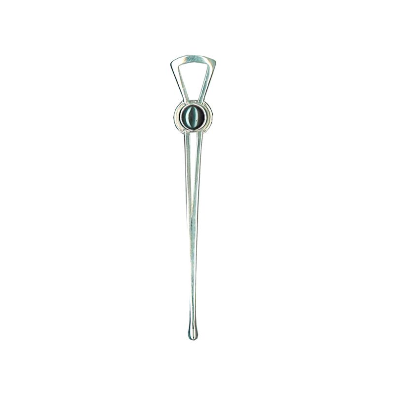 Hematite Stone Kilt Pin in Sterling Silver
