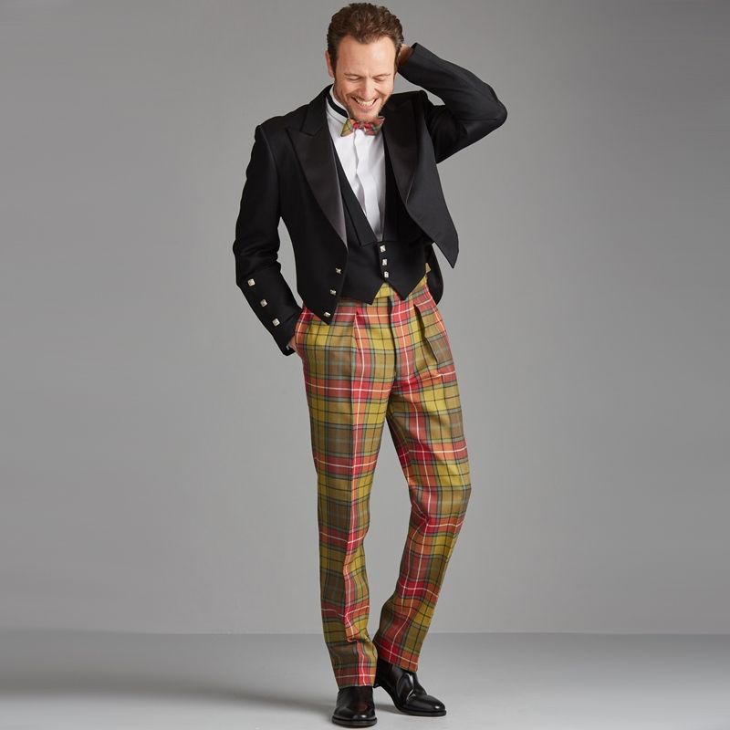 Kinloch Anderson Tartan Trousers - Fishtail Back