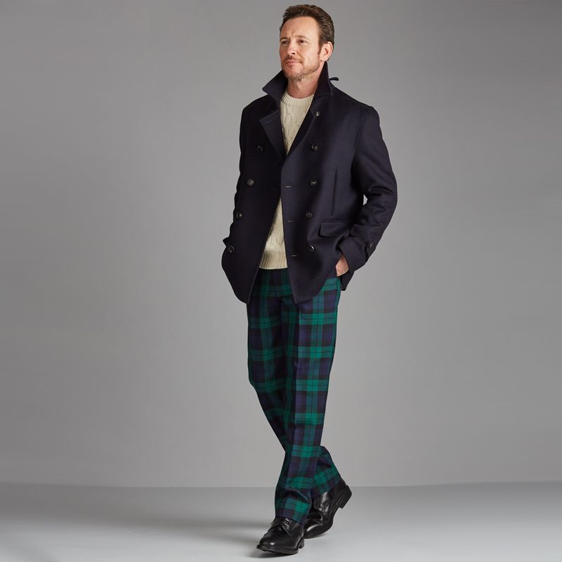 Kinloch Anderson Black Watch Tartan Trousers - Straight Waistband