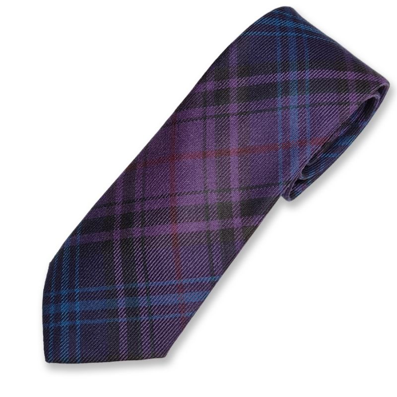 Kinloch Anderson Thistle Tartan Slim Tie in Pure New Wool