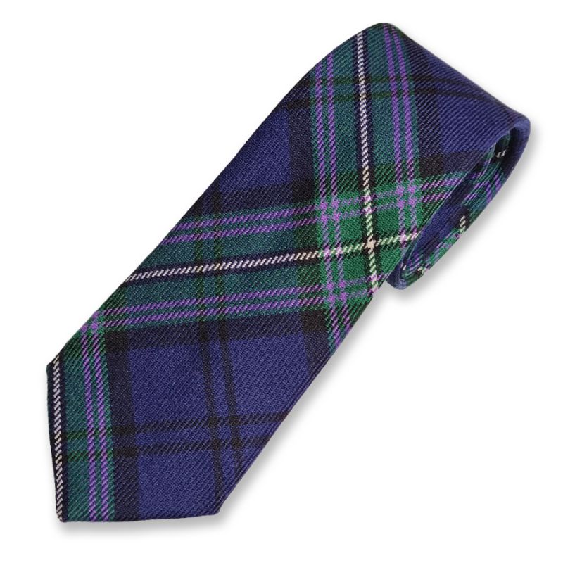 Slim Wool Tie in Scottish Rugby Tartan