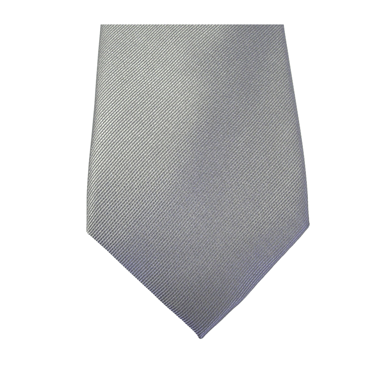 Wedding Tie in Pure Silk Plain Silver Grey