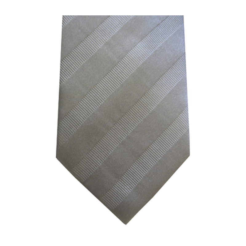 Wedding Tie in Pure Silk Silver Grey in Diagonal Stripe design