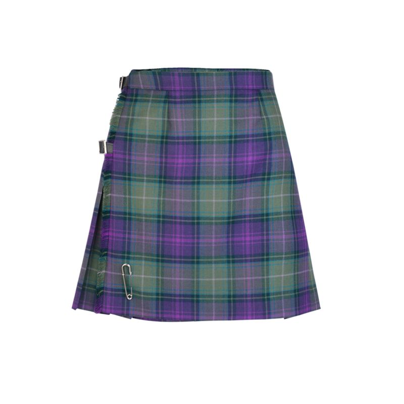 Hipster Kilted Skirt in Kinloch Anderson Heather Tartan