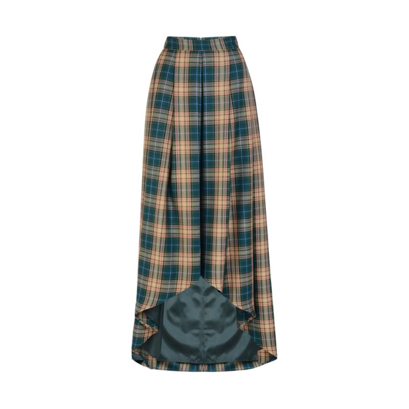 Pleated Lilly Skirt in Kinloch Anderson Sundial Tartan - 100% Wool