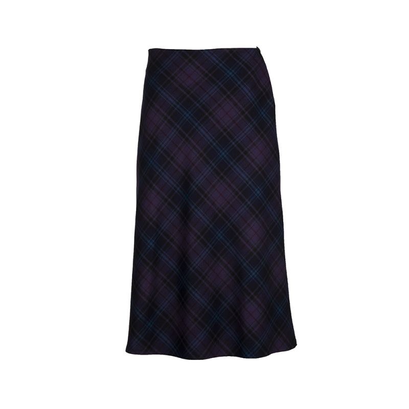 Bias Cut Skirt in Kinloch Anderson Thistle Tartan