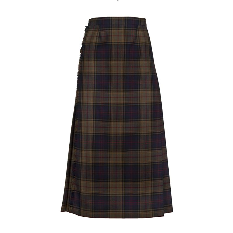 Classic Kilted Skirt in Kinloch Anderson Tartan - Calf Length